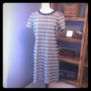 NWT black & white geometric Banana Republic dress
